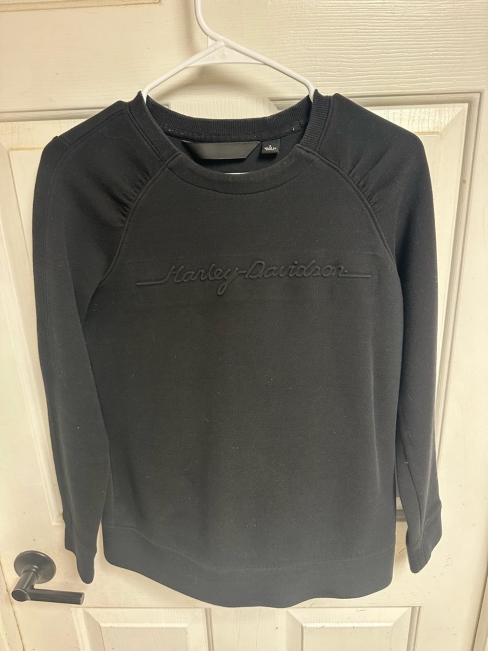 Harley-Davidson Black Embossed Logo Crewneck Sweatshirt